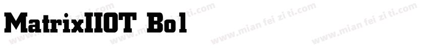MatrixIIOT Bold字体转换
